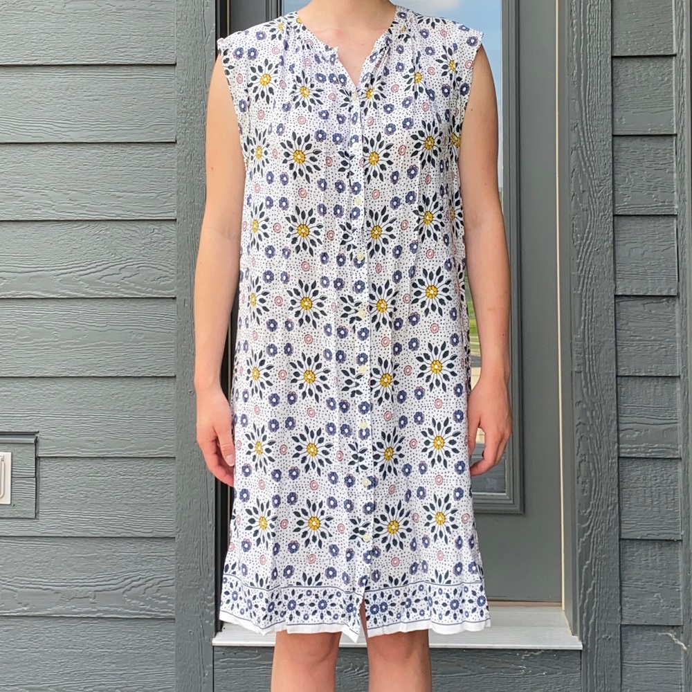 LOFT Flowery Midi Dress